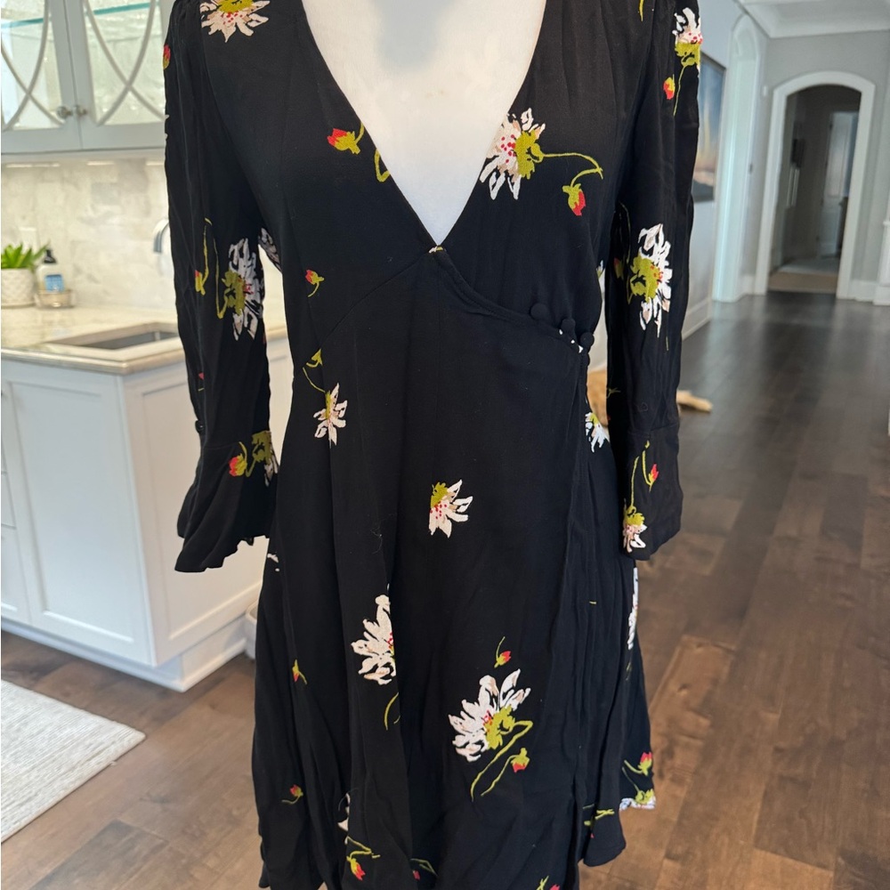 Free People Time on My Side- Black Mini Dress